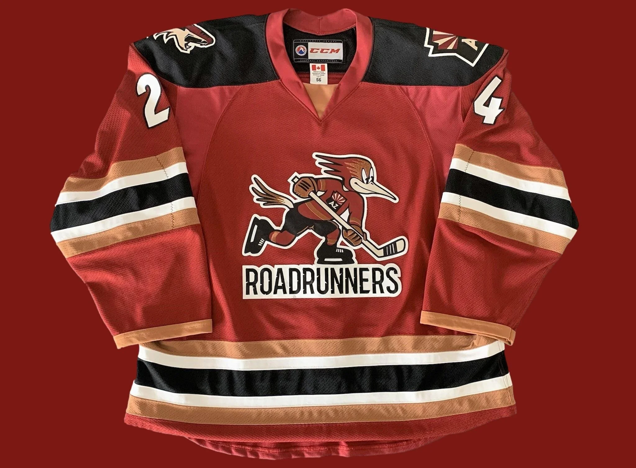 Tony DeAngelo 2016 2017 Tucson Roadrunners Inaugural Red Set Game